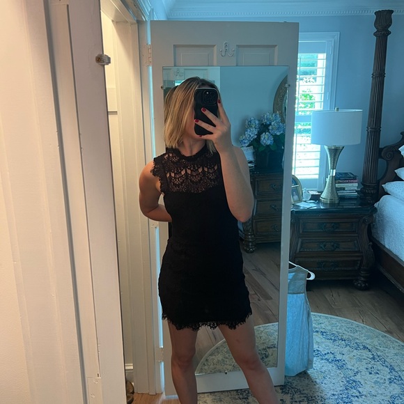 Free People Black Lace Backless Dress - Picture 2 of 7